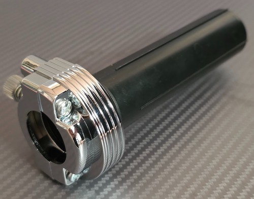 Chrome grooved throttle - chrome,